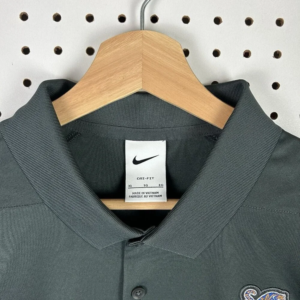 Nike 1 Cent Memphis Tigers Polo XL Gray Dri Fit NWT Basketball Team Issued Penny